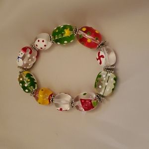 Clear Christmas bracelet